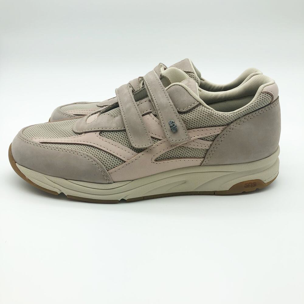 SAS Womens TMV - EZ Strap Sneakers Size 5.5 WW Taupe Pink Leather NIB - Picture 6 of 10